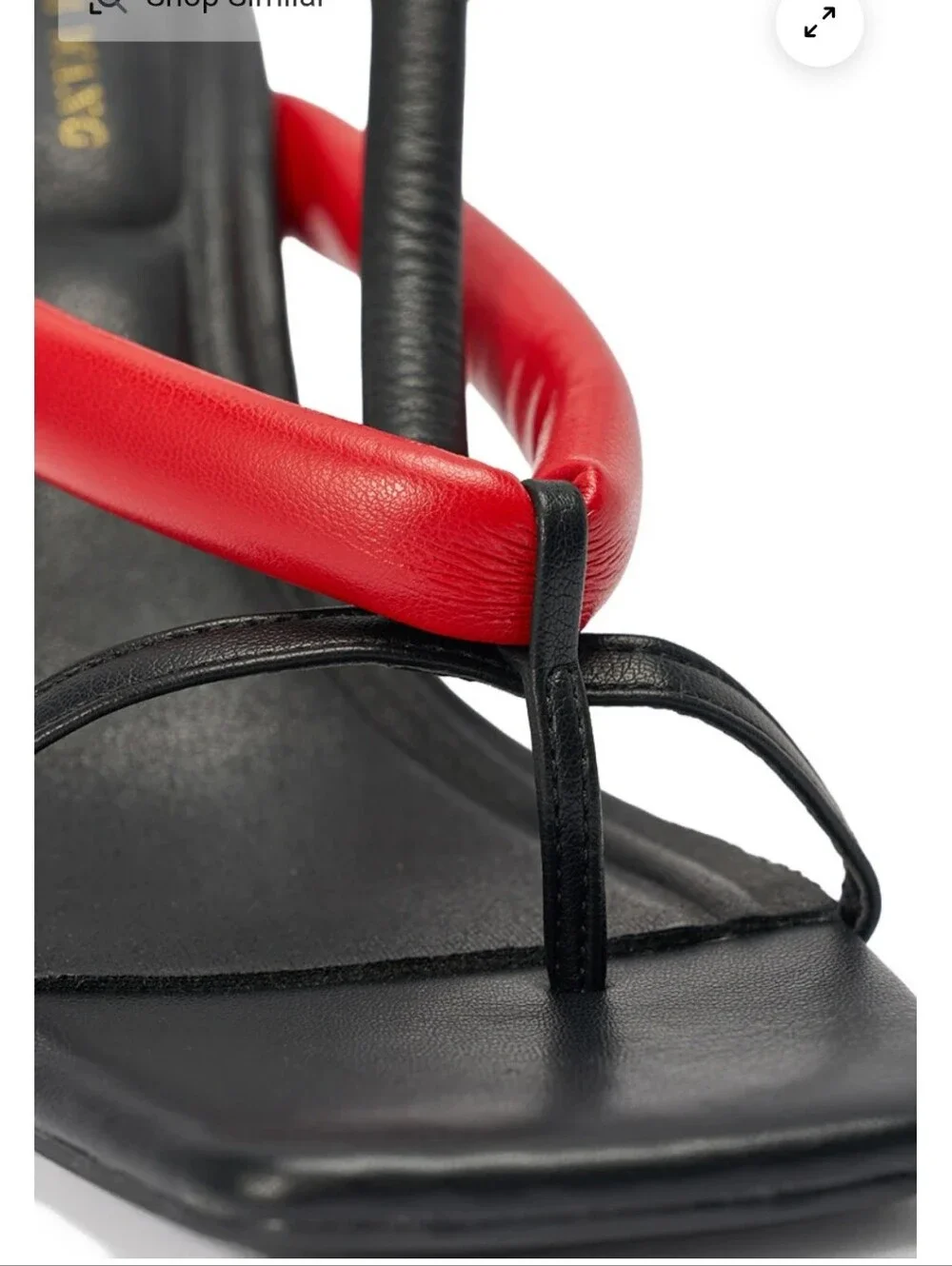 Black And Red Strappy Stiletto Heels EUC Size 9